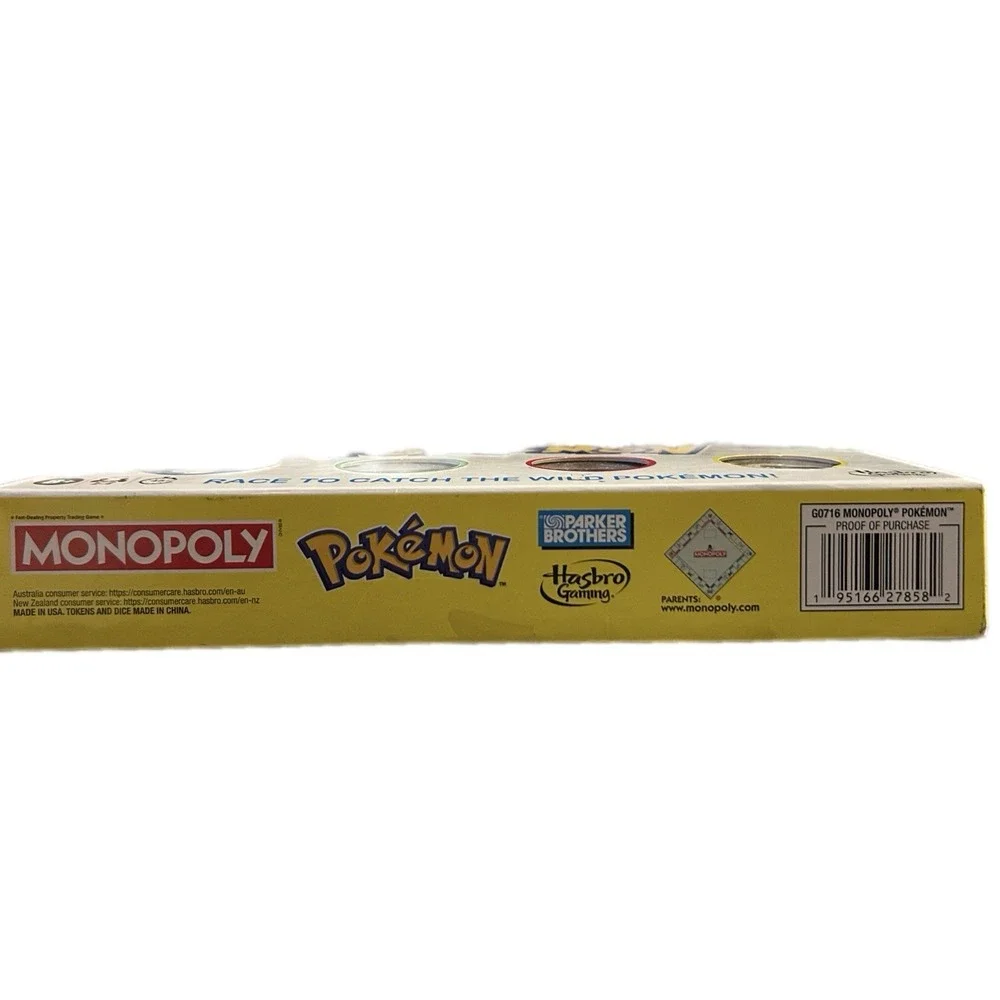 NEW SEALED Monopoly Pokémon Edition Board Game Property Trading Hasbro Ages 8+